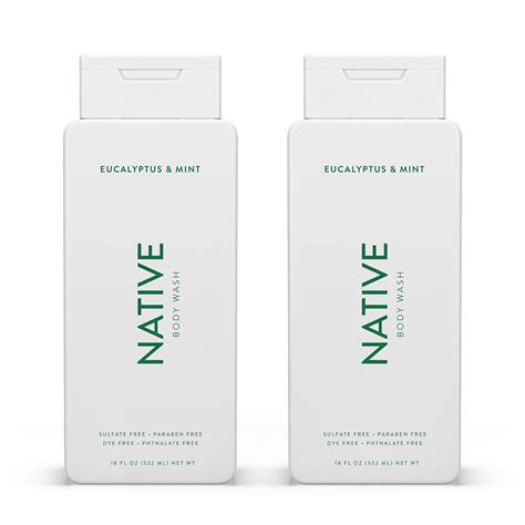Native Natural Body Wash For Women Men Sulfate Free