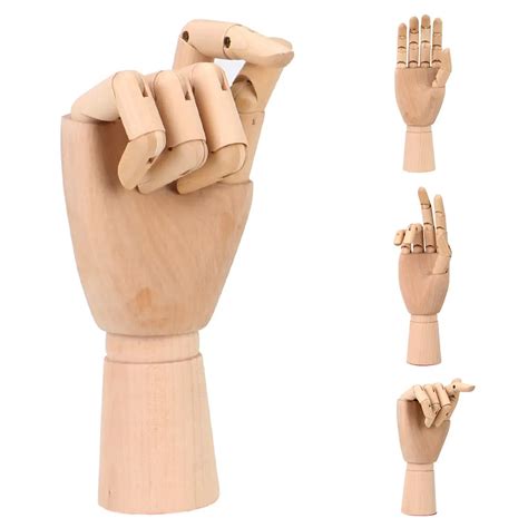 Flexible Jointed Doll Movable Limbs Wooden Hand Model Drawing Model