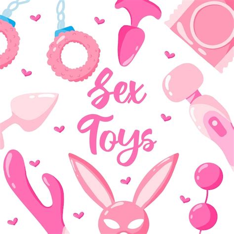 premium vector vector illustration of sex toys poster with sex toys for a sex shop toys for