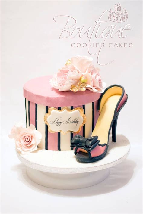 Pink Cake With Shoes And Flowers Cool Cake Designs Shoe Cakes High