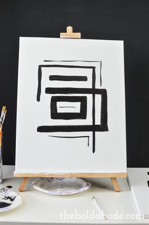 Black And White Diy Abstract Art Artofit