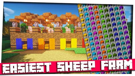 Minecraft Easiest Sheep Farm Tutorial 115｜how To Build｜｜minecraft