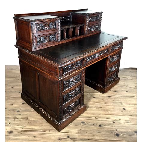 Green Man Carved Victorian Oak Desk Antique Desks Hemswell Antique