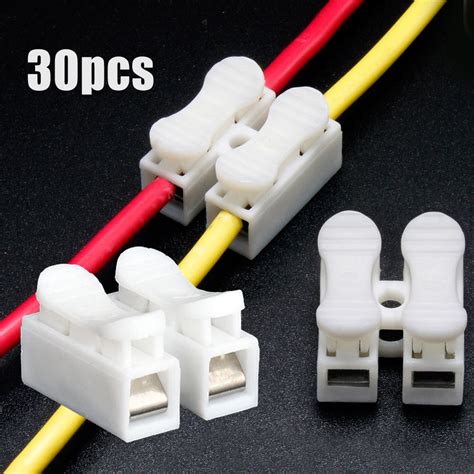 30pcs Car 2pin Terminals Electrical Cable Connectors Quick Splice Lock Push Type Ebay