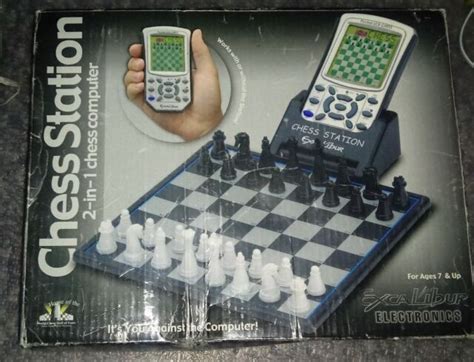 New Excalibur Electronic Chess Station 2 In 1 Game Set Travel Or Home