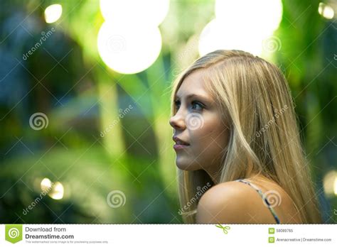 Contemplative Blonde Woman Stock Image Image Of Attractive