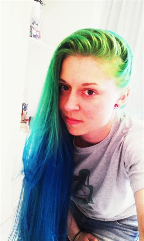 Green And Blue Hair Blue Hair Hair Green