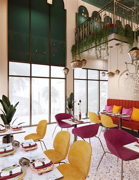 Naveena Modern Indian Restaurant Design Al Hofuf Saudi Arabia Cas