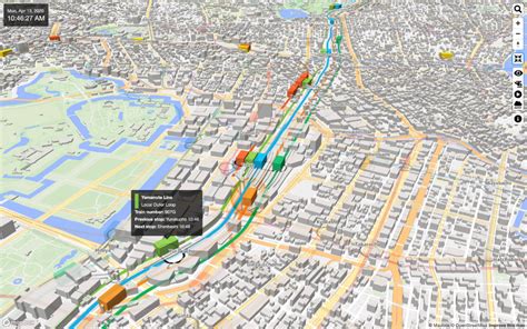 A Real Time 3d Digital Map Of Tokyos Public Transport System This