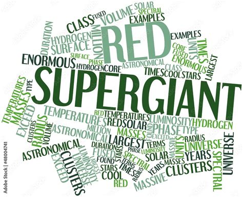 Word Cloud For Red Supergiant Stock Illustration Adobe Stock