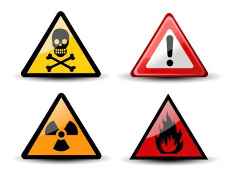 Rounded Triangle Shape Hazard Warning Sign With Question Mark Symbol