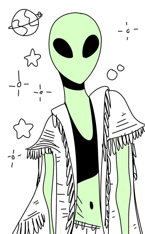 Zoinks — I Havent Drawn Aliens In A While Alien Drawings Alien