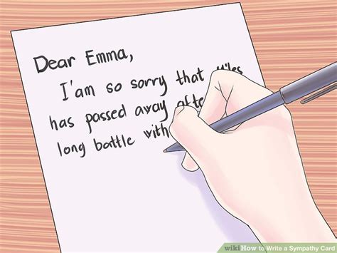 It's common to have a loss for when the card will be delivered with flowers at a funeral. How to Write a Sympathy Card: 10 Steps (with Pictures) - wikiHow