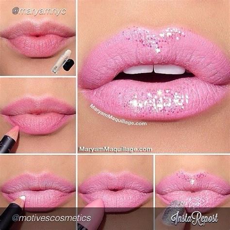 Maryammaquillage Glitter Lips Glitter Lips Pink Glitter Lipstick
