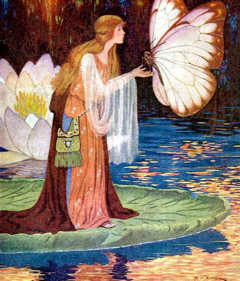 Fairy With Butterfly Digital Fairy Vintage Illustration Etsy Digital