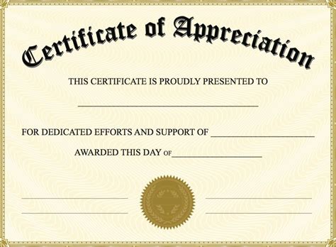 Editable Certificate Of Appreciation Template Editable Certificates
