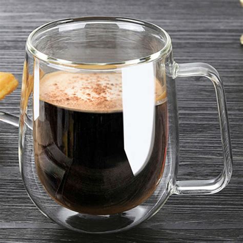 Thermal Glass Coffee Mug Minimal Spark