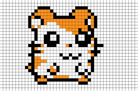 Hamtaro Hamster Pixel Art Brik