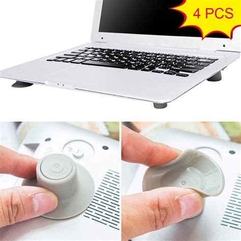 Should you place your computer on your table or on the floor? 4 Pcs Laptop Stand Heat Reduction Pad Cooling Cool Feet ...