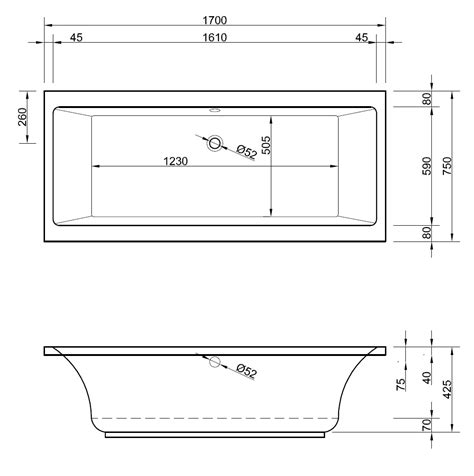 Badewanne weiß freistehend oval 170 x 80 cm guiana. eckige Badewanne 170 x 75 cm Ablauf in der Mitte