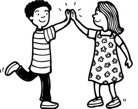 High Five Clipart Black And White Clip Art Library