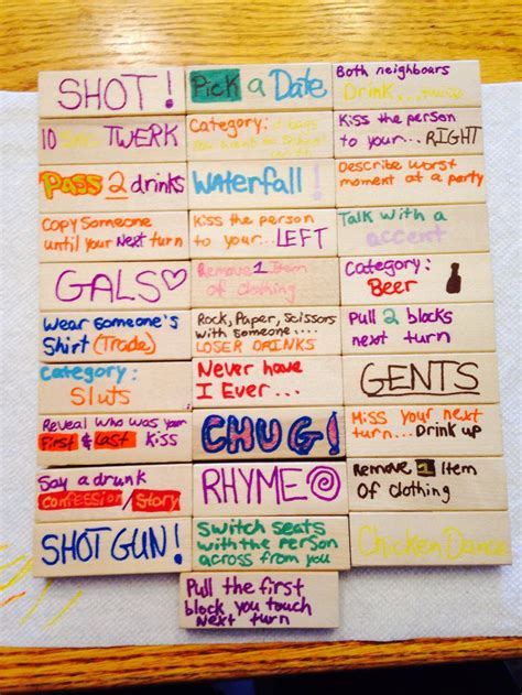 If you find yourself missing date nights out at local bars or restaurants, rest assured you can still replicate this feeling at home. Turned my childhood Jenga game into a drinking Jenga. #diy ...