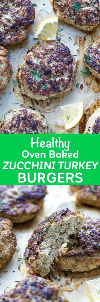 Oven Baked Turkey Zucchini Burgers Recipe Cooking Lsl