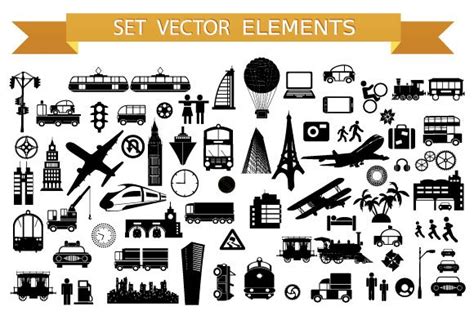 Set Vector Objects Illustrator Graphics ~ Creative Market