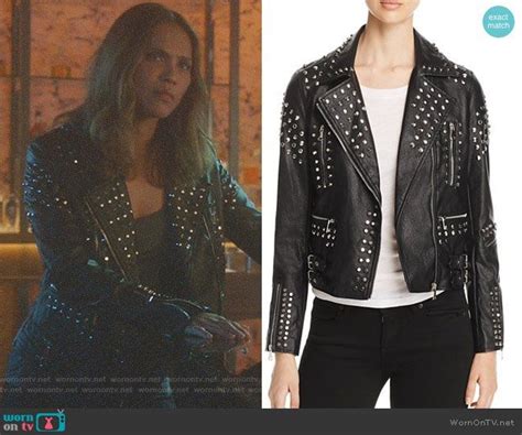 Mazes Black Studded Moto Jacket On Lucifer In 2020 Tv Show Outfits