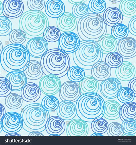 Vector Seamless Pattern With Stylized Texture Of Water And