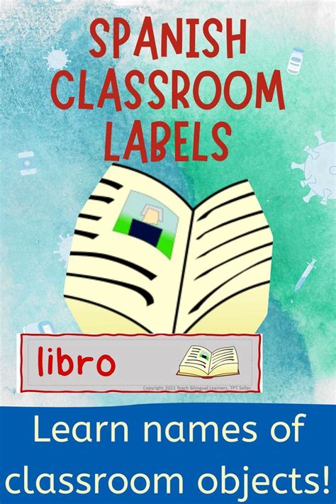 Spanish Classroom Labels Black And White And Color Back To School