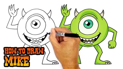 How To Draw Mike Monsters Inc YouTube
