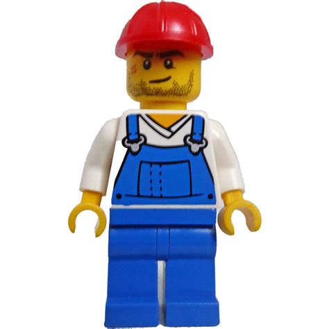 Lego Construction Worker Avec Scar Figurine Inventaire Inventaire