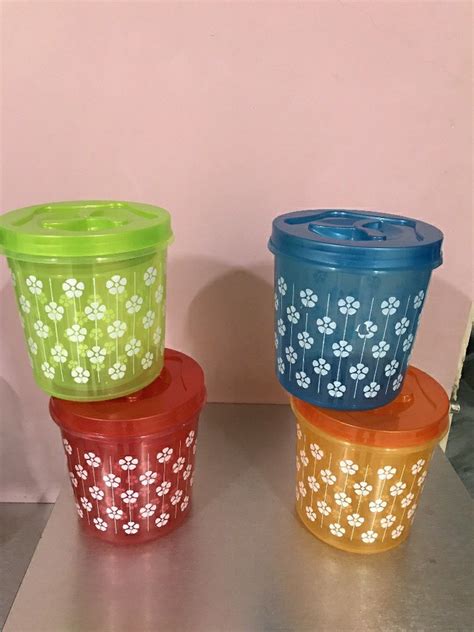 Round 2 Kg Plastic Print Container For Kitchen Storage Rs 144 Dozen