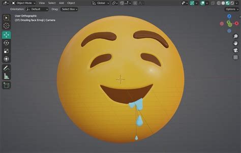 3d Model Drooling Face Animated Emoji Vr Ar Low Poly Cgtrader