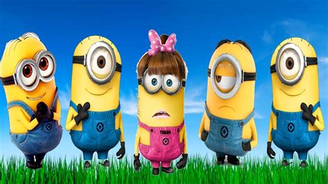 Minions Five Little Babies Jumping On The Bed Educational Video Good
