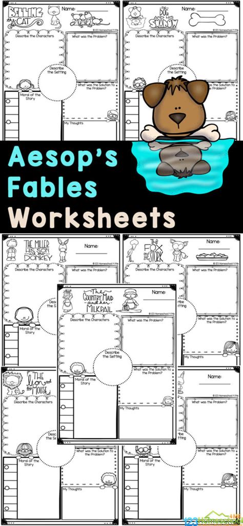 Free Printable Aesops Fables Worksheets For Kids