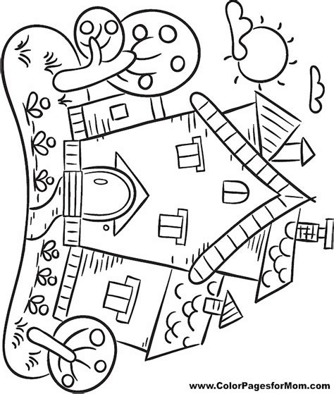 house coloring page