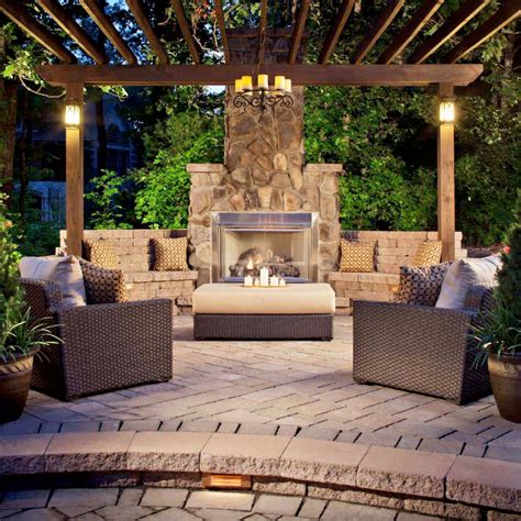 Pergola Over Hot Tub And Seating Google Search Outdoor Fireplace Patio Outdoor Stone