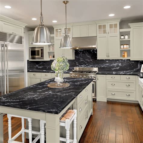 Black Forest Granite Countertops With White Cabinets