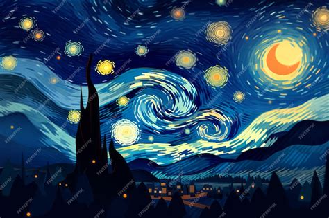 Premium Photo | Starry Night Remix Rawpixel's Mesmerizing Restoration