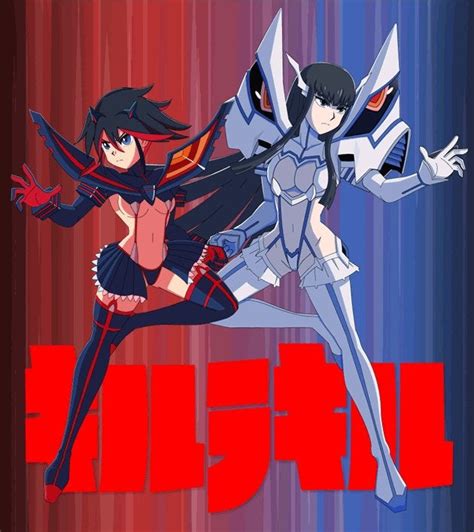 [fanart] ryuko and satsuki static poses in motion kill la kill r anime