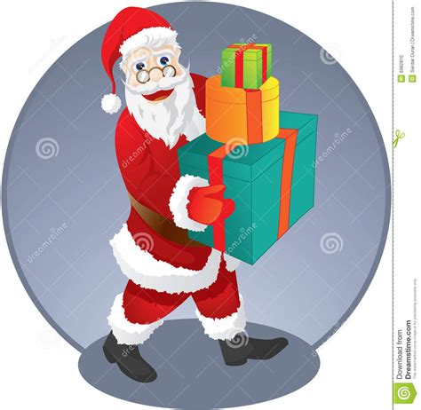 Santa Claus Pack Stock Vector Illustration Of Celebration 6982810