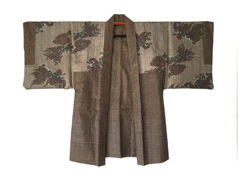 Vintage Japanese High Quality Silk Kimono Haori Jacket Doro Oshima