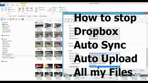 The dropbox utility can automatically sync your computer files with other devices each time you save them. How to stop DROPBOX auto sync auto upload my photo and ...
