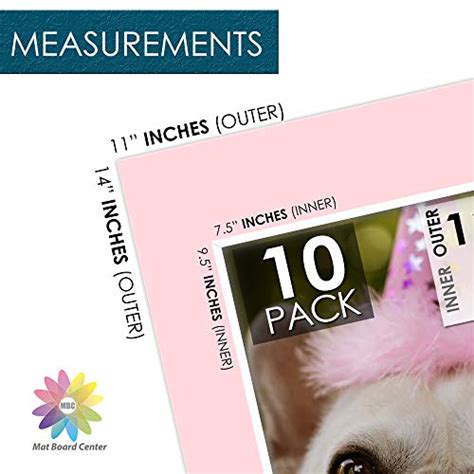 Mat Board Center Pack Of 10 11x14 For 8x10 Pink Color Mats Acid