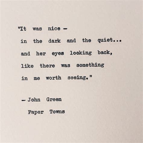 Paper Towns Typewriter Quote John Green Love Quote Wall