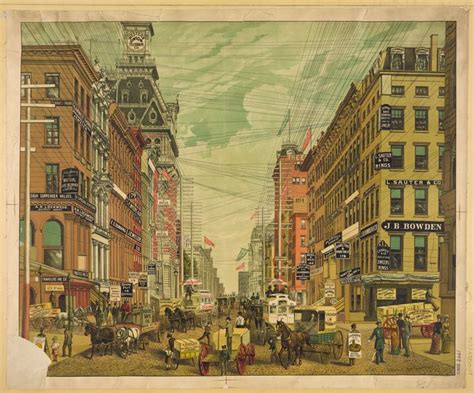 View Of Broadway New York City 1890 Yvonne Drawings And Illustration
