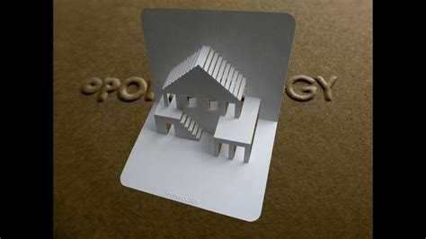 Pop Up House Card 3 Tutorial Origamic Architecture Youtube