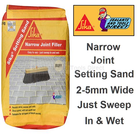 Once you have evenly spread crushed stone or gravel on the area to be paved, you using sand as a bedding surface and as a filler material has several benefits. sikaflex 442722 Sika Setting Sand 20kg Buff block paving ...